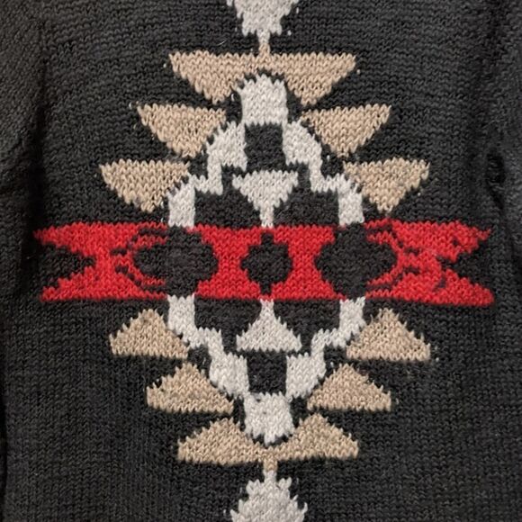 HOLLISTER Wool Blend Southwest Knit Turtleneck Sweater M - Picture 2 of 6